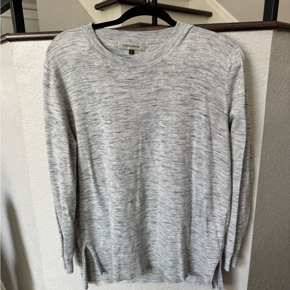 Angel of the North Light Gray Crew Neck Sweater